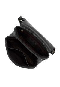Wittchen - Damska torebka skórzana dwukomorowa mała czarna. Kolor: czarny. Wzór: aplikacja, gładki. Materiał: skórzane. Rozmiar: małe. Styl: casual, elegancki. Rodzaj torebki: na ramię #4