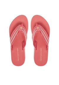 TOMMY HILFIGER - Tommy Hilfiger Japonki TH Webbing Beach Sandal FW0FW08739 Koralowy. Kolor: pomarańczowy. Materiał: materiał