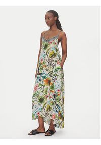 LOLA CASADEMUNT Sukienka letnia LS2516037 Zielony Relaxed Fit. Kolor: zielony. Materiał: wiskoza. Sezon: lato