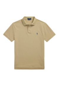 Polo Ralph Lauren Polo 710536856462 Beżowy Slim Fit. Typ kołnierza: polo. Kolor: beżowy. Materiał: bawełna #5