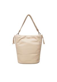 TOMMY HILFIGER - Tommy Hilfiger Torebka Th Soft Summer Bucket AW0AW17540 Beżowy. Kolor: beżowy. Materiał: skórzane #3