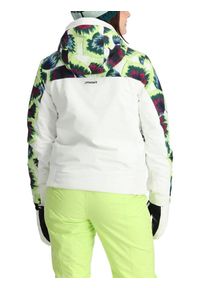 Kurtka narciarska damska Spyder Optimist. Kolor: zielony, biały, wielokolorowy. Materiał: poliester. Sezon: zima. Sport: narciarstwo