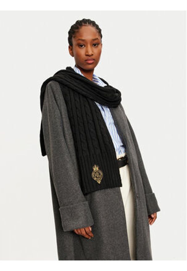Lauren Ralph Lauren - LAUREN RALPH LAUREN Szalik 454960071002 Czarny. Kolor: czarny. Materiał: materiał, nylon