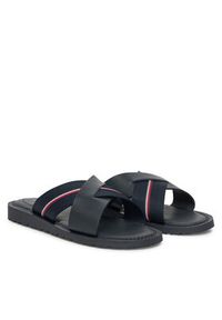 TOMMY HILFIGER - Tommy Hilfiger Klapki FM0FM05415 Granatowy. Kolor: niebieski. Materiał: skóra