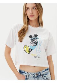 only - ONLY T-Shirt Mickey Minnie 15348126 Biały Regular Fit. Kolor: biały. Materiał: bawełna #4