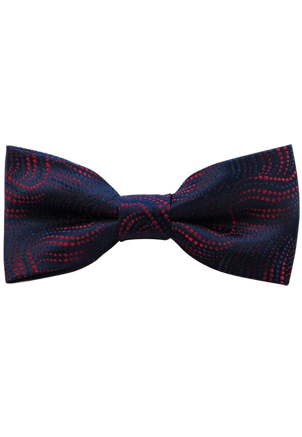 Modini - Granatowa mucha we wzór C1. Kolor: niebieski. Materiał: poliester, tkanina. Styl: elegancki