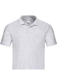 FRUIT OF THE LOOM - Męska Koszulka Polo Original Heather. Typ kołnierza: polo. Kolor: szary