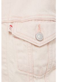 Levi's® - Levi's kurtka jeansowa damska kolor różowy przejściowa. Okazja: na co dzień, na spotkanie biznesowe. Kolor: różowy. Materiał: jeans. Styl: biznesowy, casual