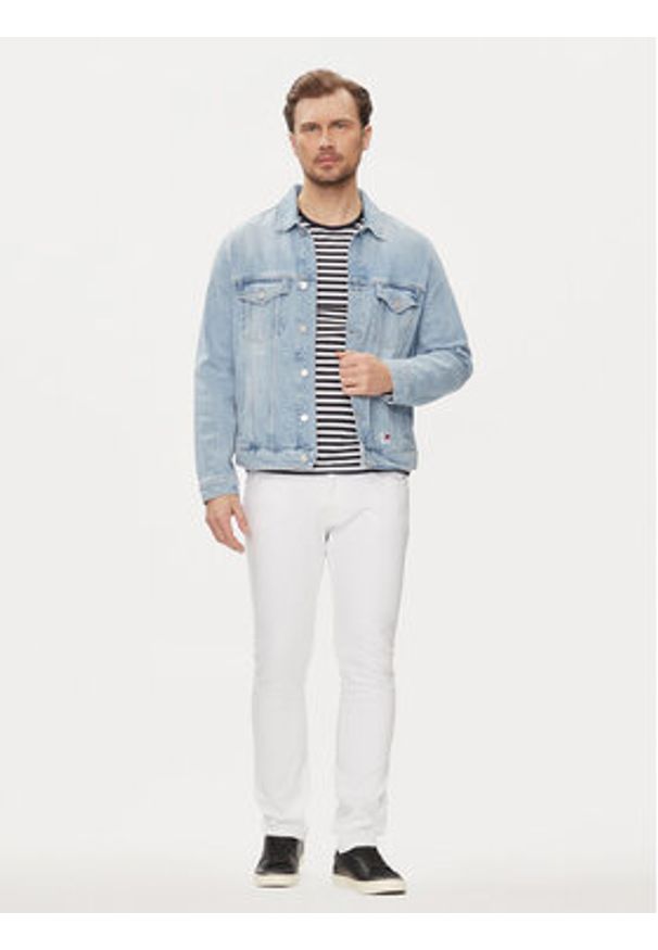 Tommy Jeans Jeansy Scanton DM0DM18746 Biały Slim Fit. Kolor: biały