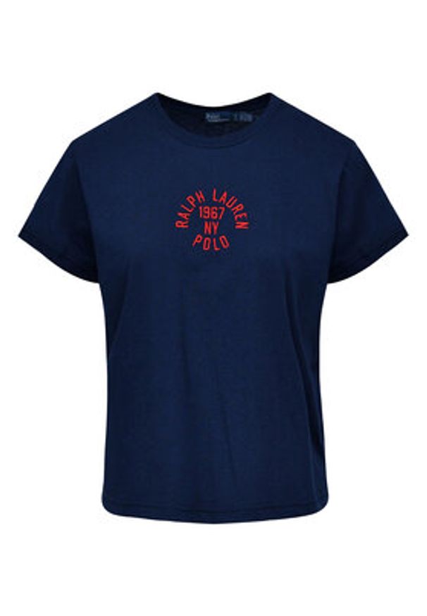 Polo Ralph Lauren T-Shirt 211965108001 Granatowy Regular Fit. Typ kołnierza: polo. Kolor: niebieski. Materiał: bawełna