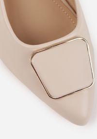 Renee - Beżowe Płaskie Sandały z Odkrytą Piątą i Noskiem w Szpic ze Skórzaną Wkładką Tarigass. Okazja: na co dzień. Kolor: beżowy. Materiał: skóra. Sezon: lato. Styl: klasyczny, wakacyjny, casual #2