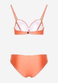 Renee - Pomarańczowe Bikini 2-Częściowe Biustonosz z Usztywnionymi Miseczkami Majtki Figi Vikshia. Kolor: pomarańczowy