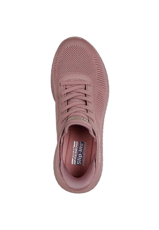 skechers - Adidasy Skechers Bobs Squad Chaos - C, Kobiety. Kolor: różowy. Materiał: materiał. Sport: fitness