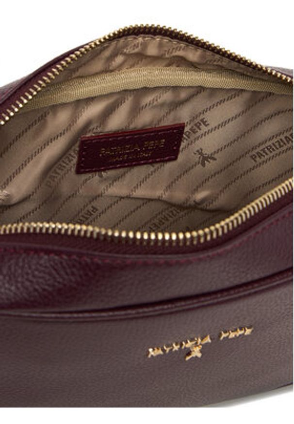 Patrizia Pepe Torebka CB8985/L001-M536 Bordowy. Kolor: czerwony. Materiał: skórzane
