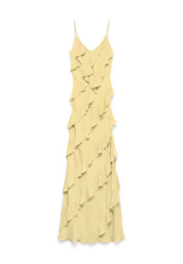 Vero Moda Sukienka wieczorowa Celyn 10348500 Żółty Regular Fit. Kolor: żółty. Materiał: syntetyk. Styl: wizytowy