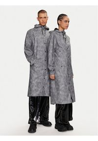 Rains Kurtka przeciwdeszczowa Longer Jacket W3 18360 Szary Regular Fit. Kolor: szary. Materiał: syntetyk