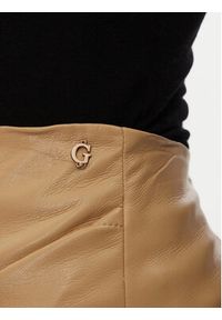 Guess Spódnica z imitacji skóry Laure W4BD61 WGIK0 Beżowy Slim Fit. Kolor: beżowy. Materiał: syntetyk #3