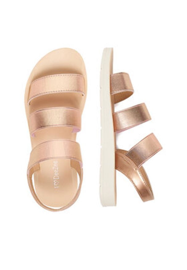 DeeZee Sandały CEO-CSS20370-17 Złoty. Kolor: złoty. Materiał: materiał