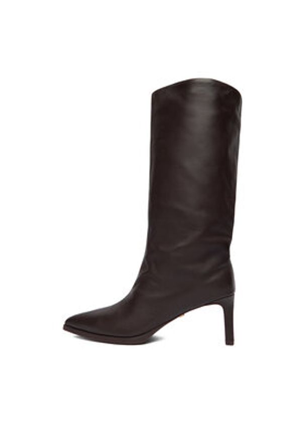 Gino Rossi - GINO ROSSI Kozaki EO-SLT2636-1203-3R Brązowy. Kolor: brązowy. Materiał: skóra