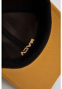 RVCA czapka kolor żółty gładka. Kolor: żółty. Wzór: gładki