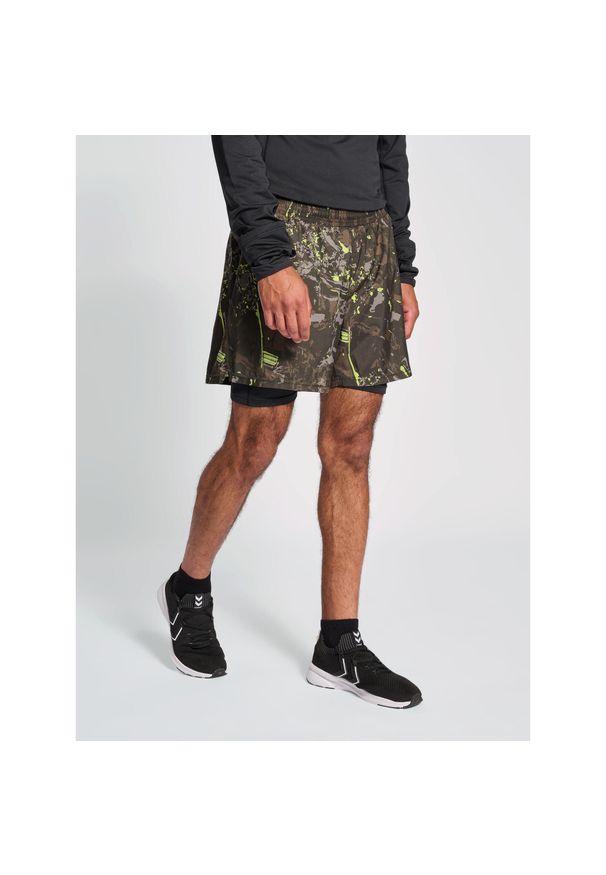 NewLine - Szorty 2 w 1 Newline Kansas. Kolor: brązowy, wielokolorowy. Długość: krótkie. Sezon: lato