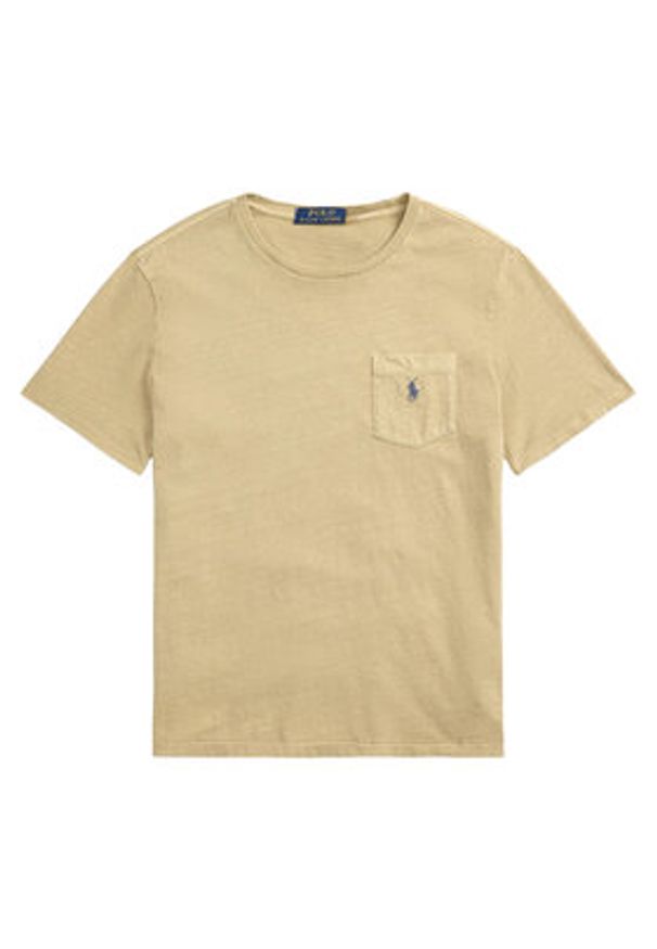 Polo Ralph Lauren T-Shirt 710964511003 Beżowy Regular Fit. Typ kołnierza: polo. Kolor: beżowy. Materiał: bawełna