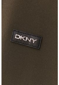 DKNY - Dkny - Płaszcz. Kolor: brązowy. Materiał: tkanina, poliester, elastan. Wzór: gładki #5