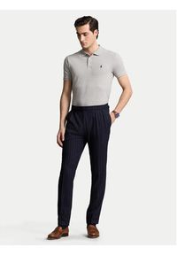 Polo Ralph Lauren Polo 710941439004 Szary Custom Slim Fit. Typ kołnierza: polo. Kolor: szary. Materiał: bawełna #4