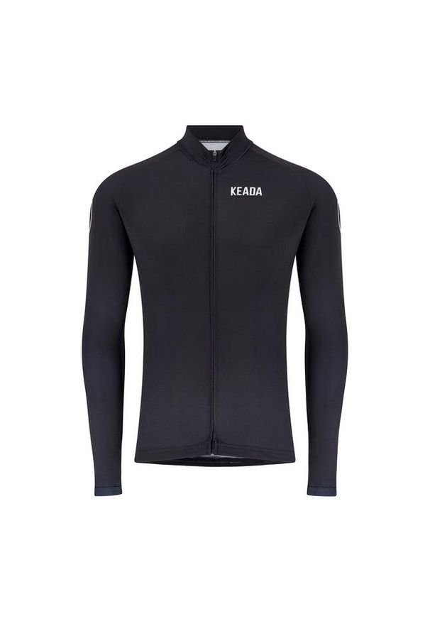 KEADA SPORTS - Damska koszulka kolarska z długim rękawem – Czarna. Kolor: czarny. Długość rękawa: długi rękaw. Długość: długie