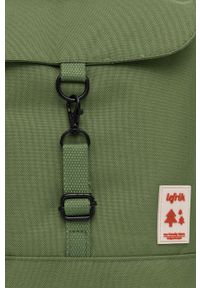 Lefrik Plecak damski kolor zielony mały gładki. Kolor: zielony. Materiał: materiał. Wzór: gładki #3
