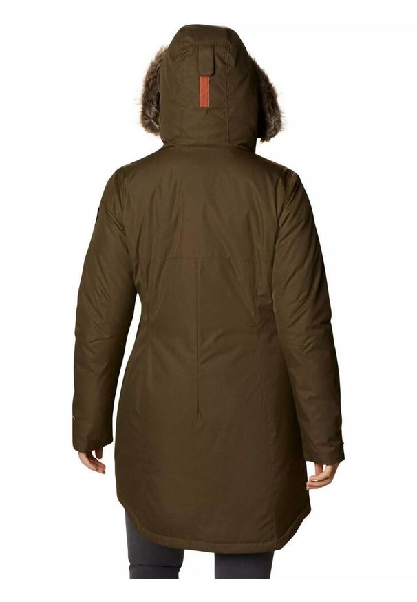 columbia - Kurtka zimowa damska Columbia Suttle Mountain Long Insulated. Kolor: zielony. Sezon: zima. Sport: turystyka piesza