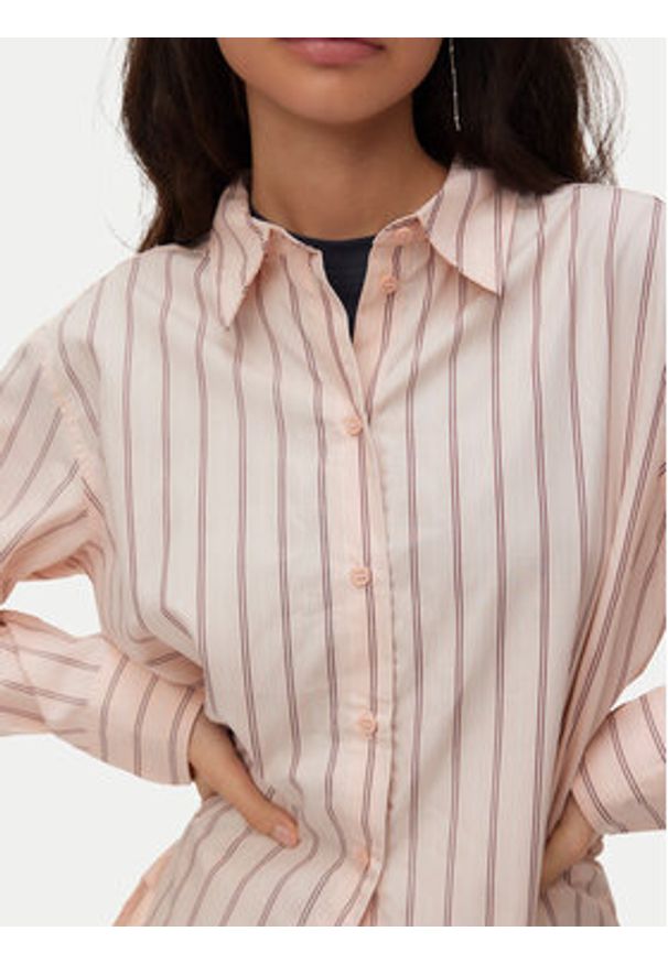 Vero Moda Koszula Elina 10336329 Różowy Loose Fit. Kolor: różowy. Materiał: bawełna