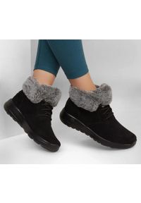 skechers - Buty Skechers Skechers On-The-Go Joy Plush Dreams czarne (144042-BKGY). Kolor: czarny. Materiał: zamsz, futro. Szerokość cholewki: normalna. Sezon: zima. Styl: sportowy, elegancki. Model: Skechers Sport. Sport: turystyka piesza