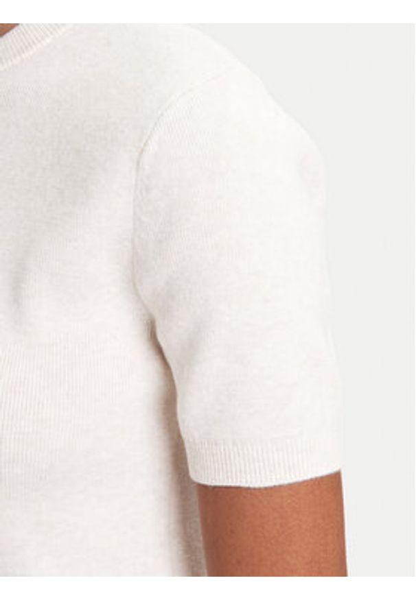 Tommy Jeans Sweter Essential DW0DW19336 Beżowy Regular Fit. Kolor: beżowy. Materiał: bawełna