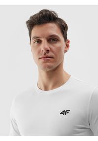 4f - 4F Longsleeve gładki męski - biały XXL. Okazja: na co dzień. Kolor: biały. Materiał: dzianina, jersey, bawełna. Długość rękawa: długi rękaw. Długość: długie. Wzór: gładki. Styl: casual, sportowy