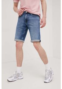 Tommy Jeans szorty jeansowe RONNIE BF0132 męskie kolor granatowy. Kolor: niebieski. Materiał: denim