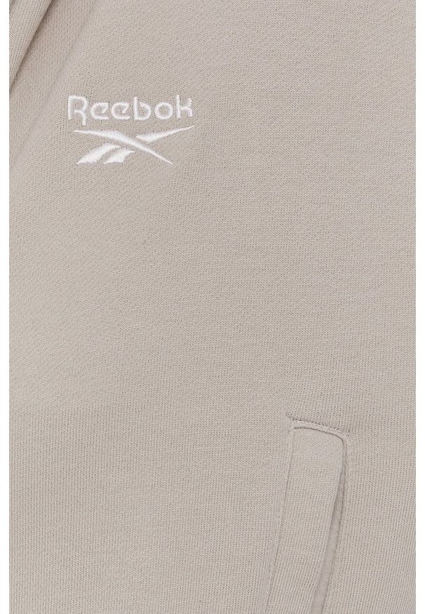 Reebok Classic - Bluza bawełniana. Kolor: szary. Materiał: bawełna. Wzór: aplikacja