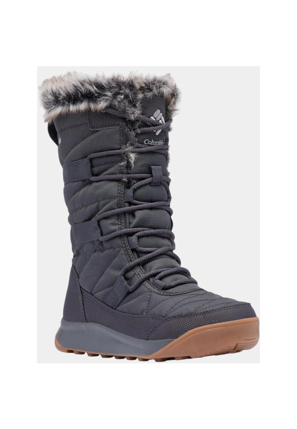 columbia - Moonboots Damskie Columbia Minx IV. Kolor: szary. Materiał: materiał. Szerokość cholewki: normalna. Sezon: zima. Styl: elegancki, sportowy, klasyczny
