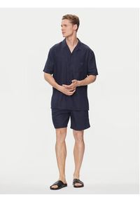 Emporio Armani Underwear Szorty materiałowe 211864 4R467 06935 Granatowy Regular Fit. Kolor: niebieski. Materiał: len, wiskoza