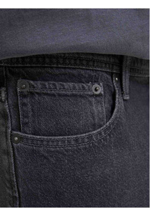 Jack & Jones - Jack&Jones Szorty jeansowe Iron 12278463 Czarny Baggy Fit. Kolor: czarny. Materiał: bawełna