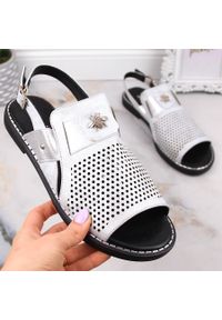 Sandały damskie płaskie srebrne Jezzi MR2266-3. Kolor: srebrny. Materiał: skóra ekologiczna #1