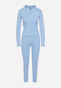 Born2be - Jasnoniebieski Komplet Sportowy Bluza z Wycięciem na Kciuk i Legginsy Redinelle. Kolor: niebieski #3