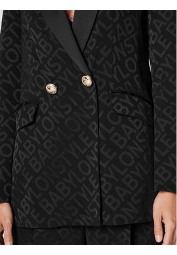 Babylon Marynarka R_S00741 Czarny Regular Fit. Kolor: czarny. Materiał: wiskoza