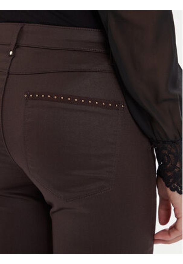 Morgan Jeansy 252-PALAO Brązowy Slim Fit. Kolor: brązowy