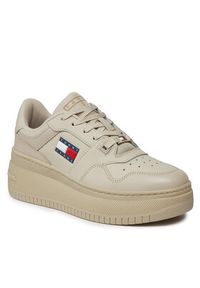 Tommy Jeans Sneakersy Tjw Retro Basket Flatform Ess EN0EN02506 Beżowy. Kolor: beżowy. Materiał: skóra #3