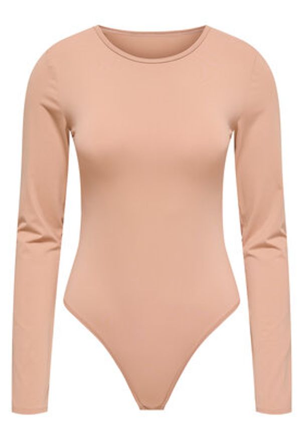 only - ONLY Body Frida 15343926 Beżowy Slim Fit. Kolor: beżowy. Materiał: syntetyk