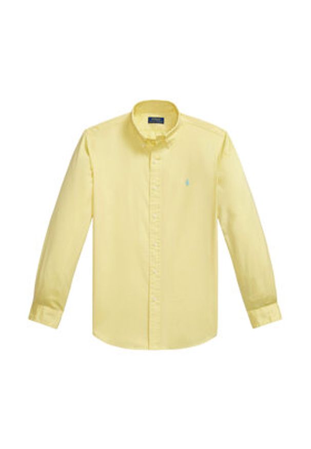 Polo Ralph Lauren Koszula 710B20512005 Żółty Custom Fit. Typ kołnierza: polo. Kolor: żółty. Materiał: bawełna