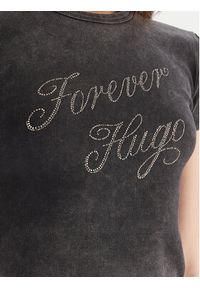 Hugo - HUGO T-Shirt Dever 50546936 Czarny Slim Fit. Kolor: czarny. Materiał: bawełna #3