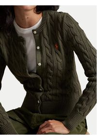 Polo Ralph Lauren Kardigan 211971868500 Zielony Slim Fit. Typ kołnierza: polo. Kolor: zielony. Materiał: bawełna #3