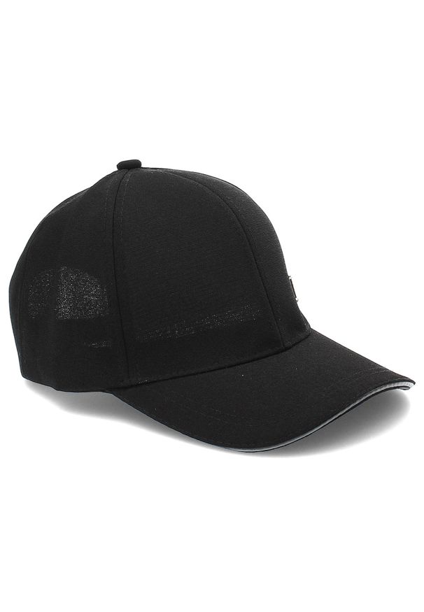 Czarna Modna Damska Czapka Z Daszkiem Versoli. Kolor: czarny. Materiał: materiał. Styl: casual